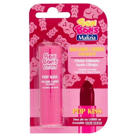 Malizia Bon Bons Balsamo Labbra Colorato Pop Kiss 3,5 mL